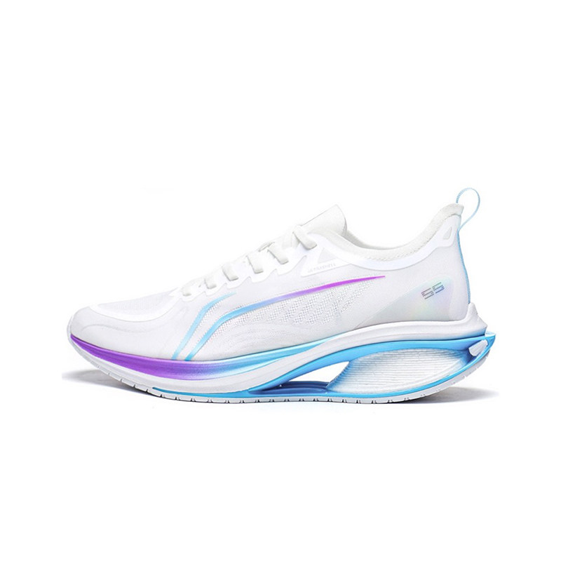 LiNing李宁 吾适5S 3.0 男子 白蓝紫防滑耐磨透气跑步鞋ARST001-1