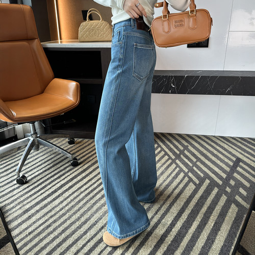 升级版！黄金绒~四面弹微喇叭裤