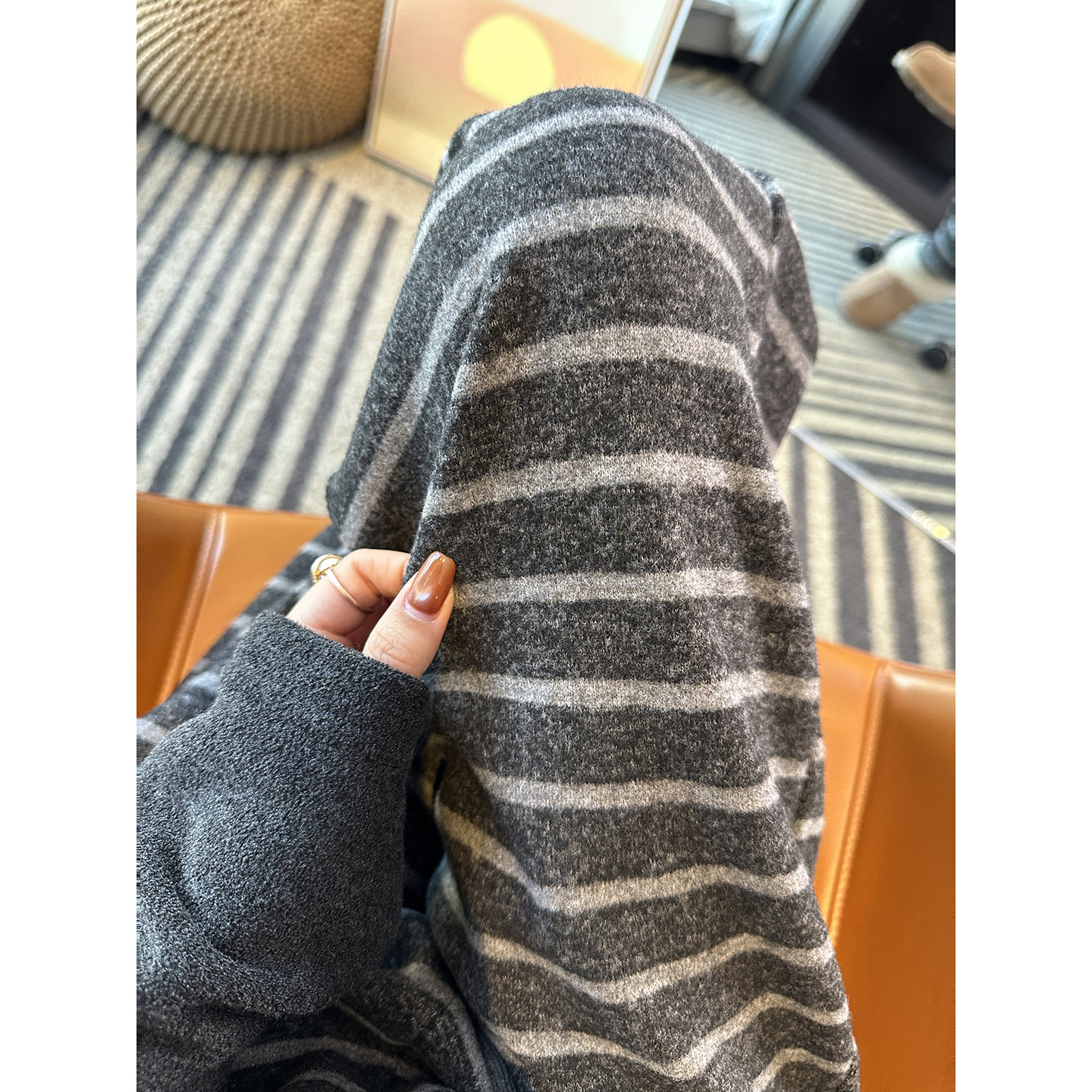 暖暖过冬！~特绒抽绳阔腿休闲裤女2025新款灰色加厚松弛感遛弯裤,女装/女士精品,休闲裤,淘宝优惠券,粉丝福利购,淘宝优惠卷