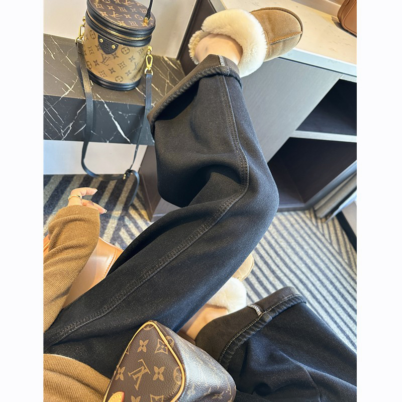 梨型救星！遮胯弯刀裤女高腰宽松