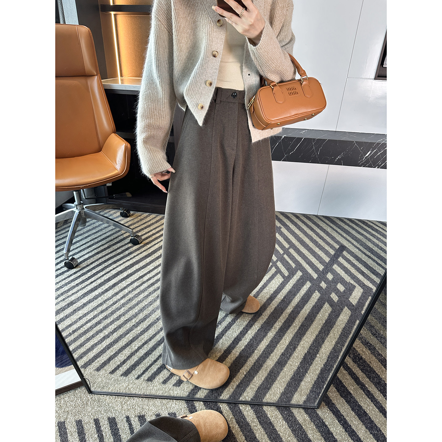 小个子懒懒裤！~加厚磨毛阔腿休闲裤女冬季新款宽松遮胯显瘦长裤,女装/女士精品,休闲裤,淘宝优惠券,粉丝福利购,淘宝优惠卷