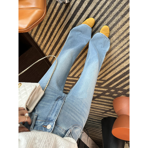 长腿建模裤！~修身四面弹喇叭裤