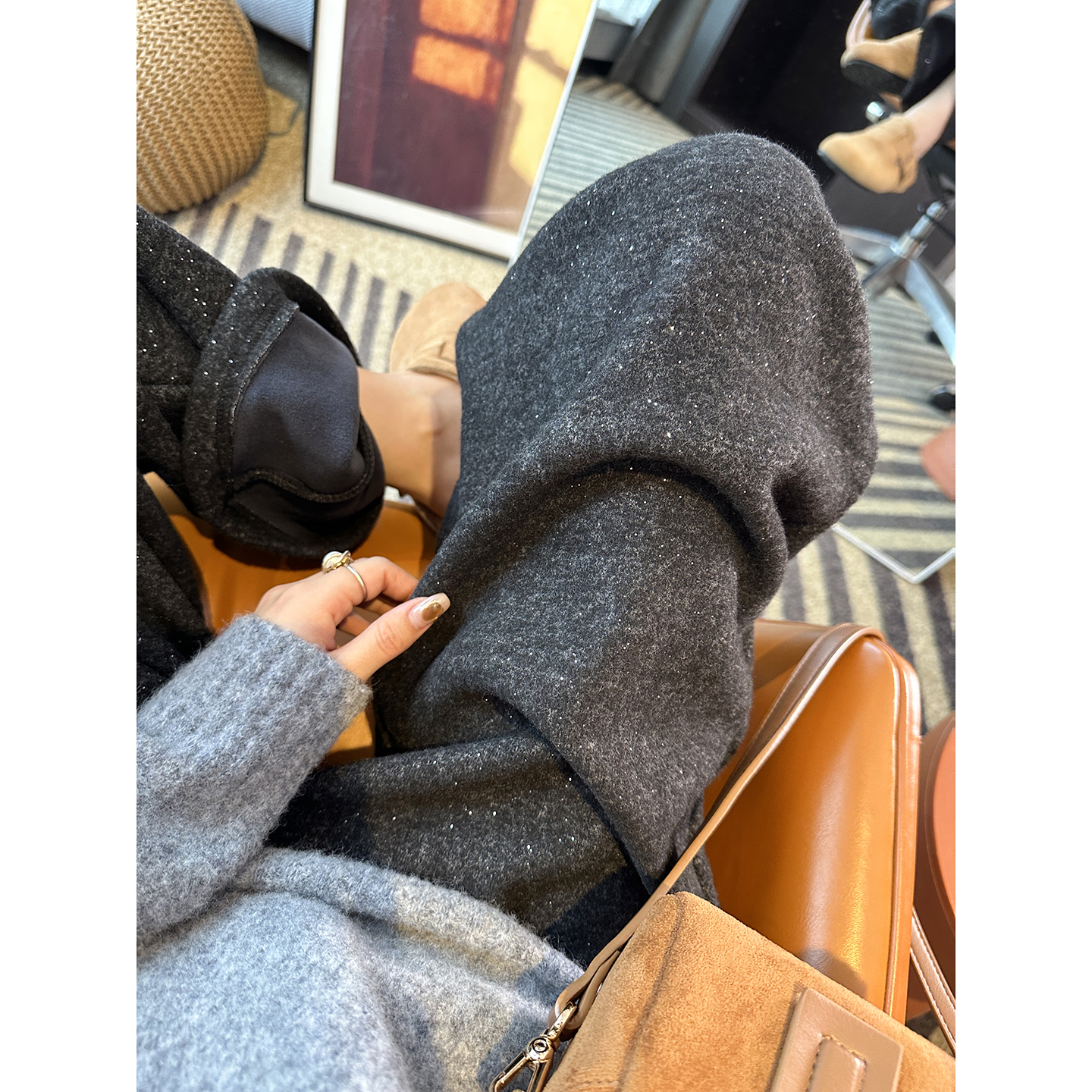 绝美细闪！~亮片宽松阔腿休闲裤