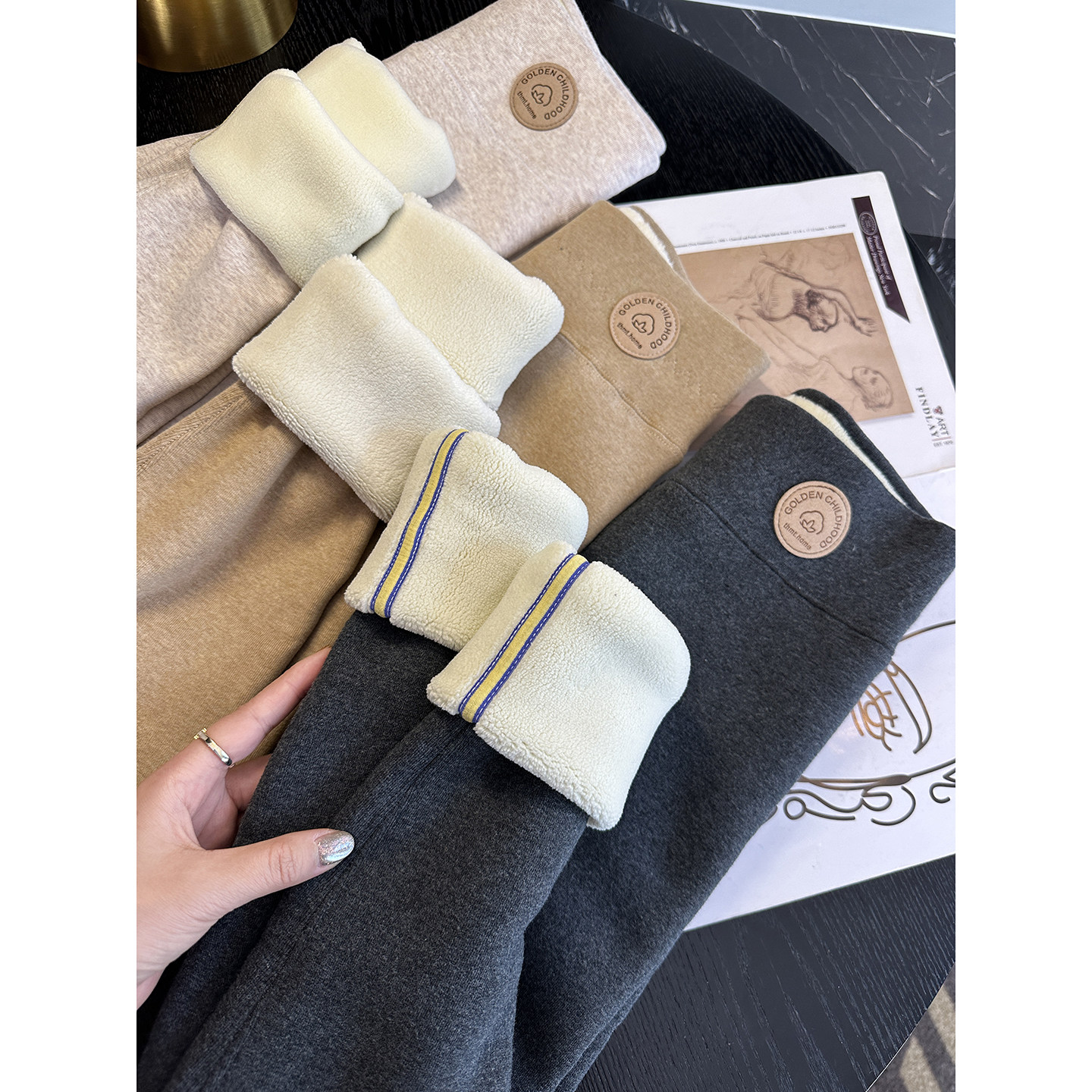 时髦精必入！加厚羊羔绒打底裤女秋冬新款外穿保暖修身弹力小脚裤,女装/女士精品,打底裤,淘宝优惠券,粉丝福利购,淘宝优惠卷