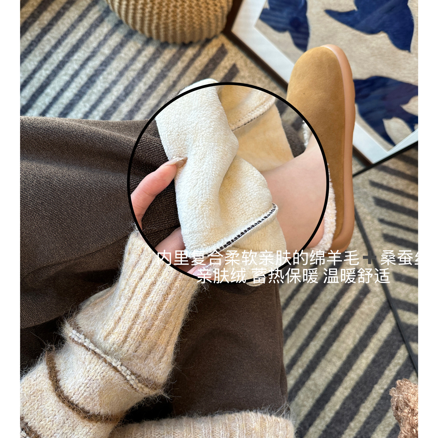 温暖整个冬天！垂感羊毛糯米裤女秋冬加绒加厚宽松直筒阔腿休闲裤,女装/女士精品,休闲裤,淘宝优惠券,粉丝福利购,淘宝优惠卷