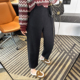 口碑裤 女秋冬加厚宽松阔腿九分休闲裤 型 小个子茧型弯刀奶奶裤