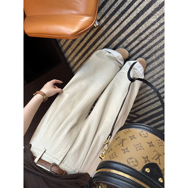 胯宽救星~！卷边高腰大阔腿裤女2026新款春季梨形宽松显瘦休闲裤,女装/女士精品,休闲裤,淘宝优惠券,粉丝福利购,淘宝优惠卷