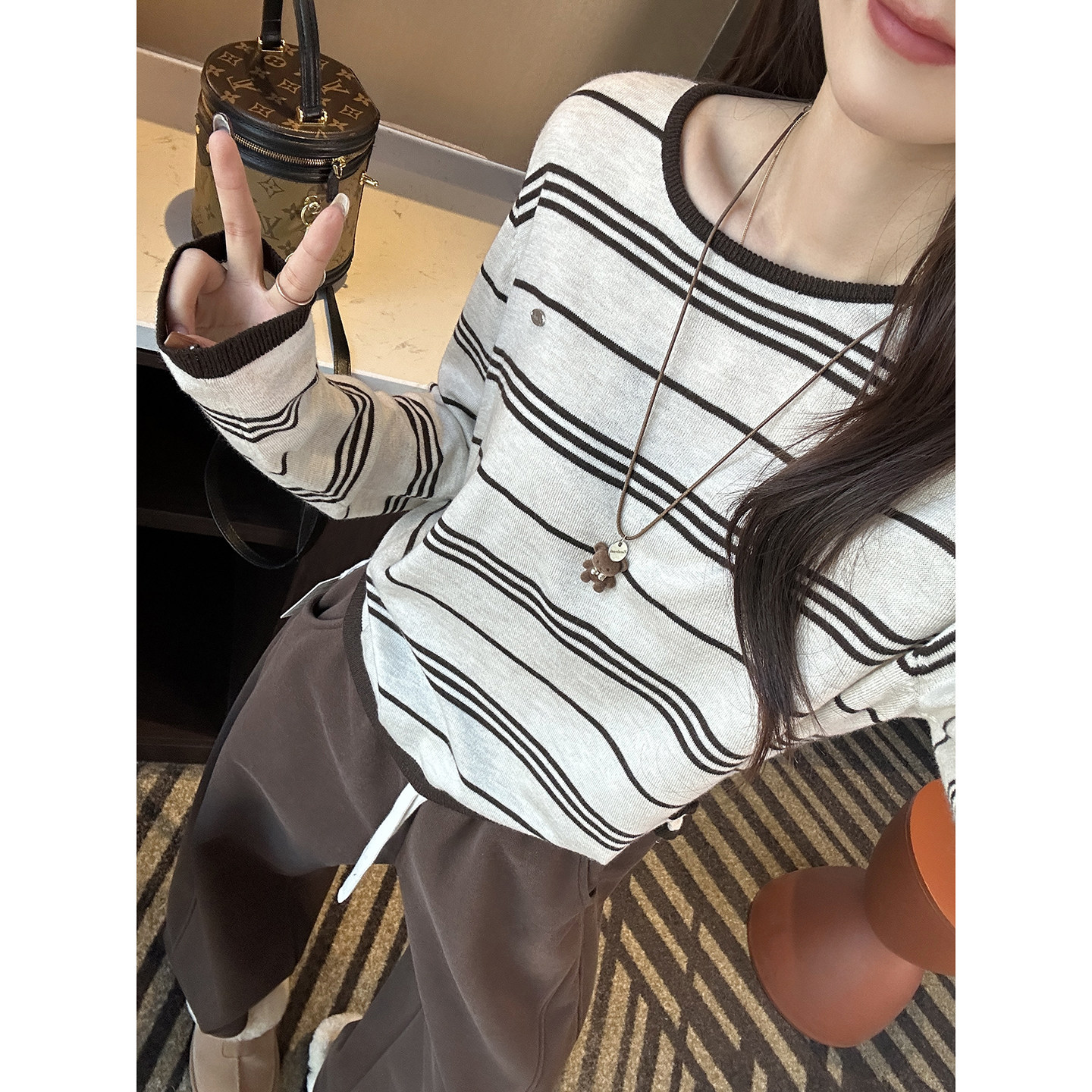 经典永恒！~软糯条纹针织打底衫女春季新款蚕丝羊毛宽松圆领上衣,女装/女士精品,毛针织衫,淘宝优惠券,粉丝福利购,淘宝优惠卷