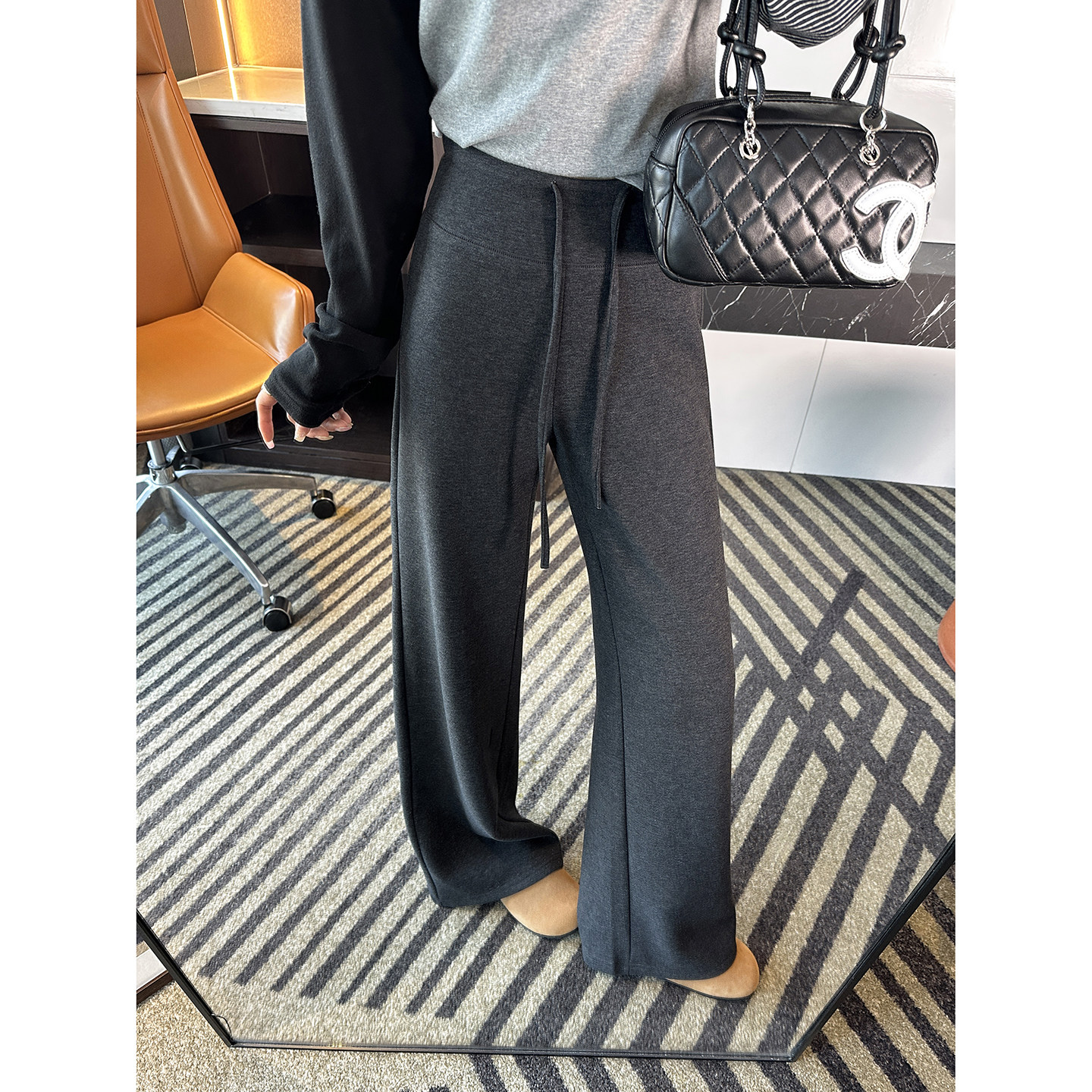 lu系降温神裤！baby绒高腰直筒裤冬季加绒加厚羊毛醋酸休闲裤子女,女装/女士精品,休闲裤,淘宝优惠券,粉丝福利购,淘宝优惠卷