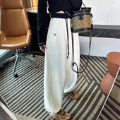 两穿高腰抽绳卫裤 梨型报恩裤 春季 子女2026新款 澳棉弯刀休闲裤