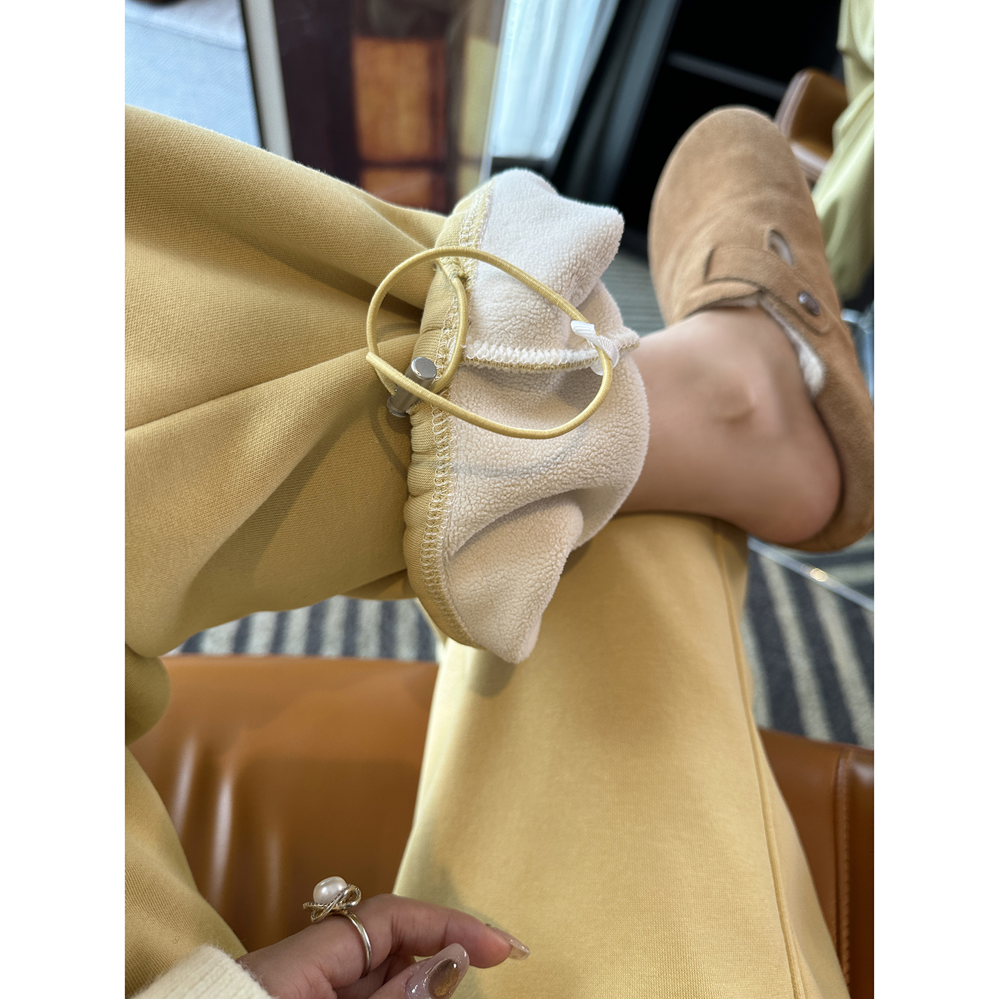 舒适主义！~慵懒加绒阔腿裤女新