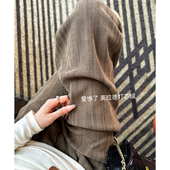 阔腿休闲裤 柔软松紧腰宽松女春新款 美拉德灯芯绒遛弯裤 爱惨了