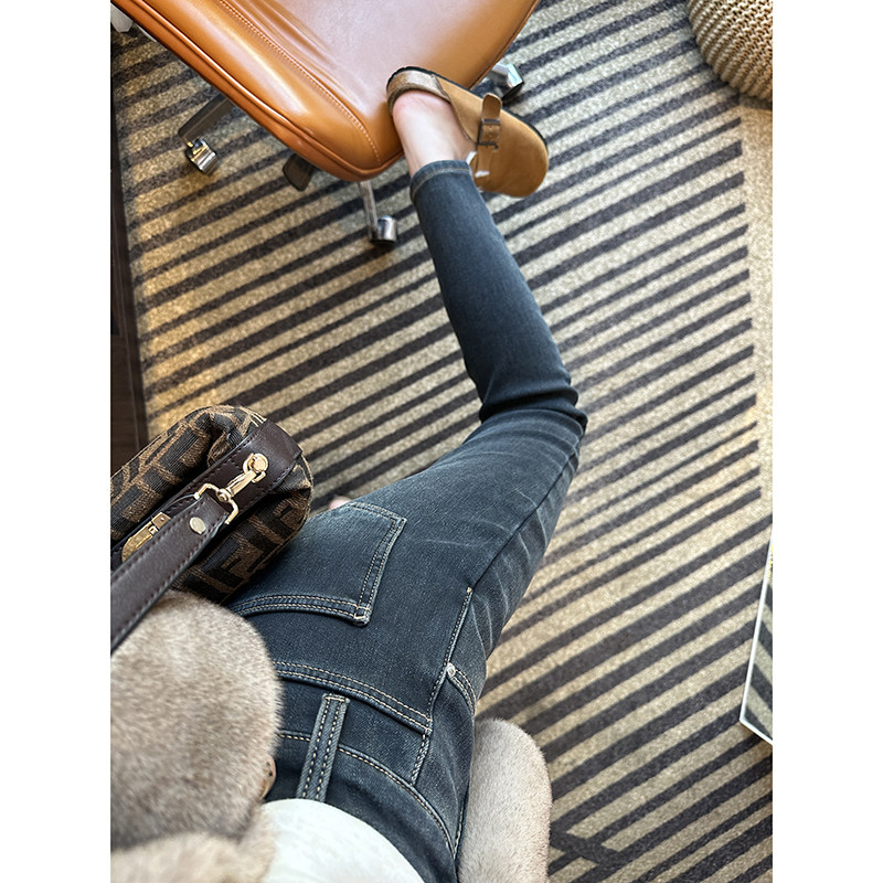 巨显瘦！超柔绒！加厚高腰小脚牛仔裤女冬季新款修身显瘦铅笔裤,女装/女士精品,牛仔裤,淘宝优惠券,粉丝福利购,淘宝优惠卷