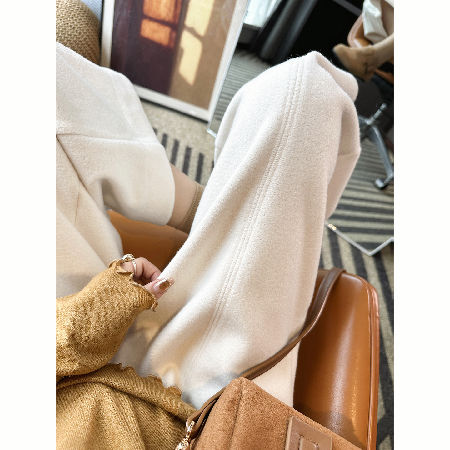 好穿到飞起！羊毛八分毛呢休闲裤