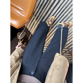 舒服麻了 柔软羊毛宽松阔腿裤 小个子毛呢八分休闲裤 女秋冬新款