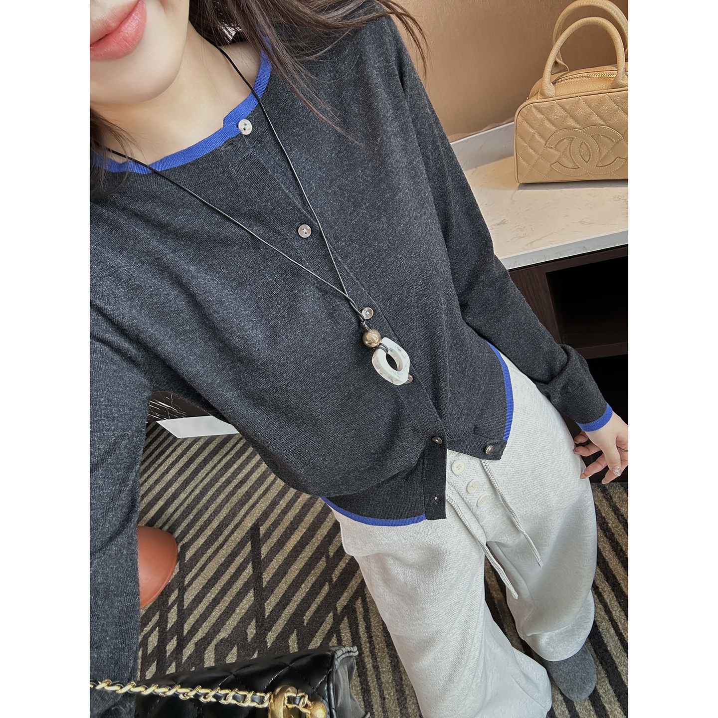 超暖超亲肤！30羊毛圆领针织开衫