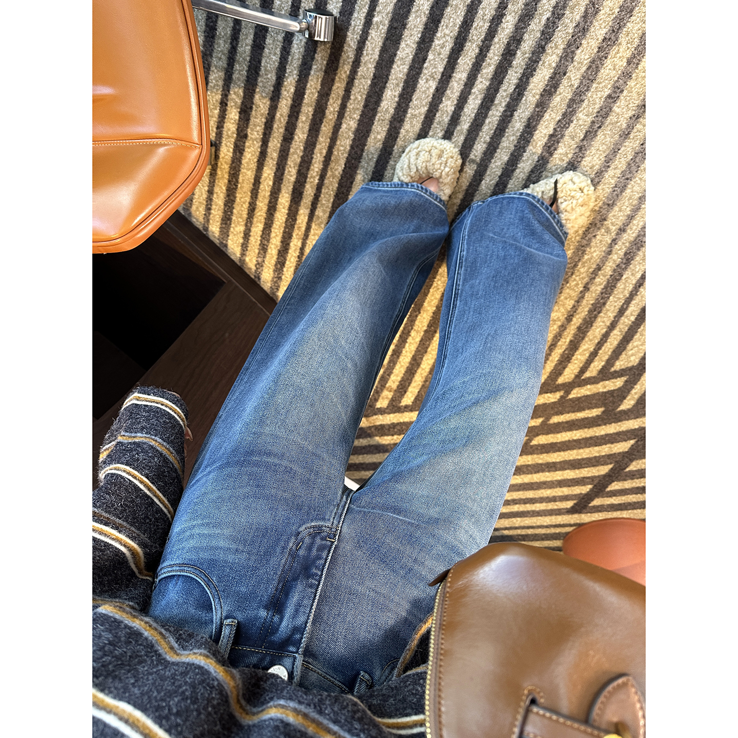 优化腿型！~加绒阔腿牛仔裤女秋冬新加厚高腰宽松垂感显瘦长裤子