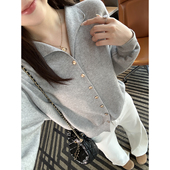 女2026新款 神仙质感 安迪绒小翻领设计开衫 弹力简约松弛感上衣