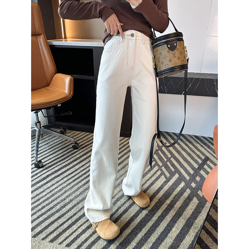 版型夸上天！四面弹~高腰多色牛仔阔腿裤女新款显瘦窄版直筒长裤,女装/女士精品,牛仔裤,淘宝优惠券,粉丝福利购,淘宝优惠卷