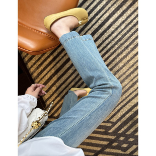 小个子九分喇叭裤 女2026新款 高腰显瘦弹力牛仔裤 封神喇叭裤