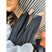 女秋冬加绒竖条纹宽松慵懒阔腿裤 口碑炸裂 小个子八分花苞休闲裤