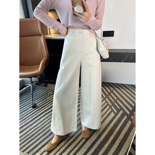 宽松高级感裤 逆袭直直腿 春季 女2026新款 子 天丝棉九分直筒休闲裤