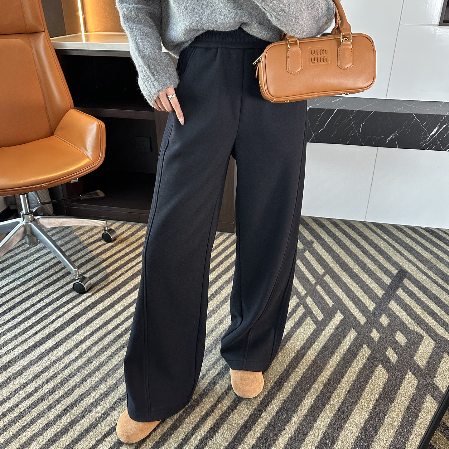 锁温力MAX~保暖加厚绒直筒休闲裤