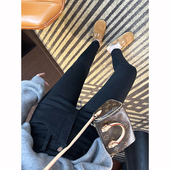 加绒高腰黑色小脚裤 女秋冬新款 靴裤 赐你小鸟腿 弹力铅笔牛仔裤