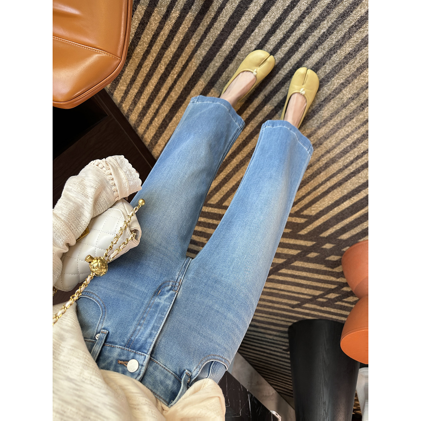 巨修腿型！宽边直筒牛仔裤女2026春高腰弹力小个子九分垂感奶奶裤,女装/女士精品,牛仔裤,淘宝优惠券,粉丝福利购,淘宝优惠卷