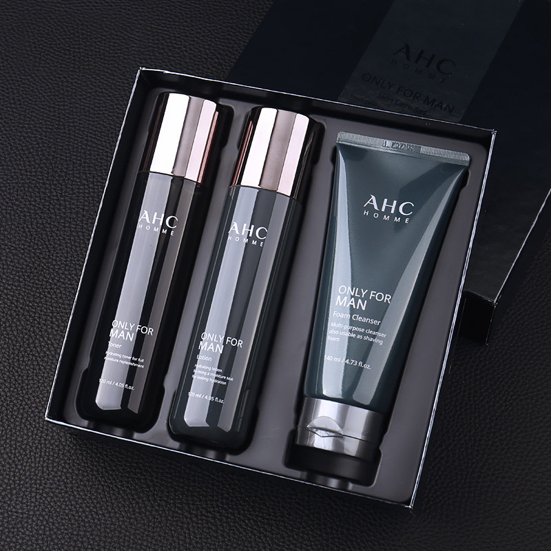 韩国ahc男士水乳套盒三件套洗面奶护肤品套装脸控油清洁补水保湿