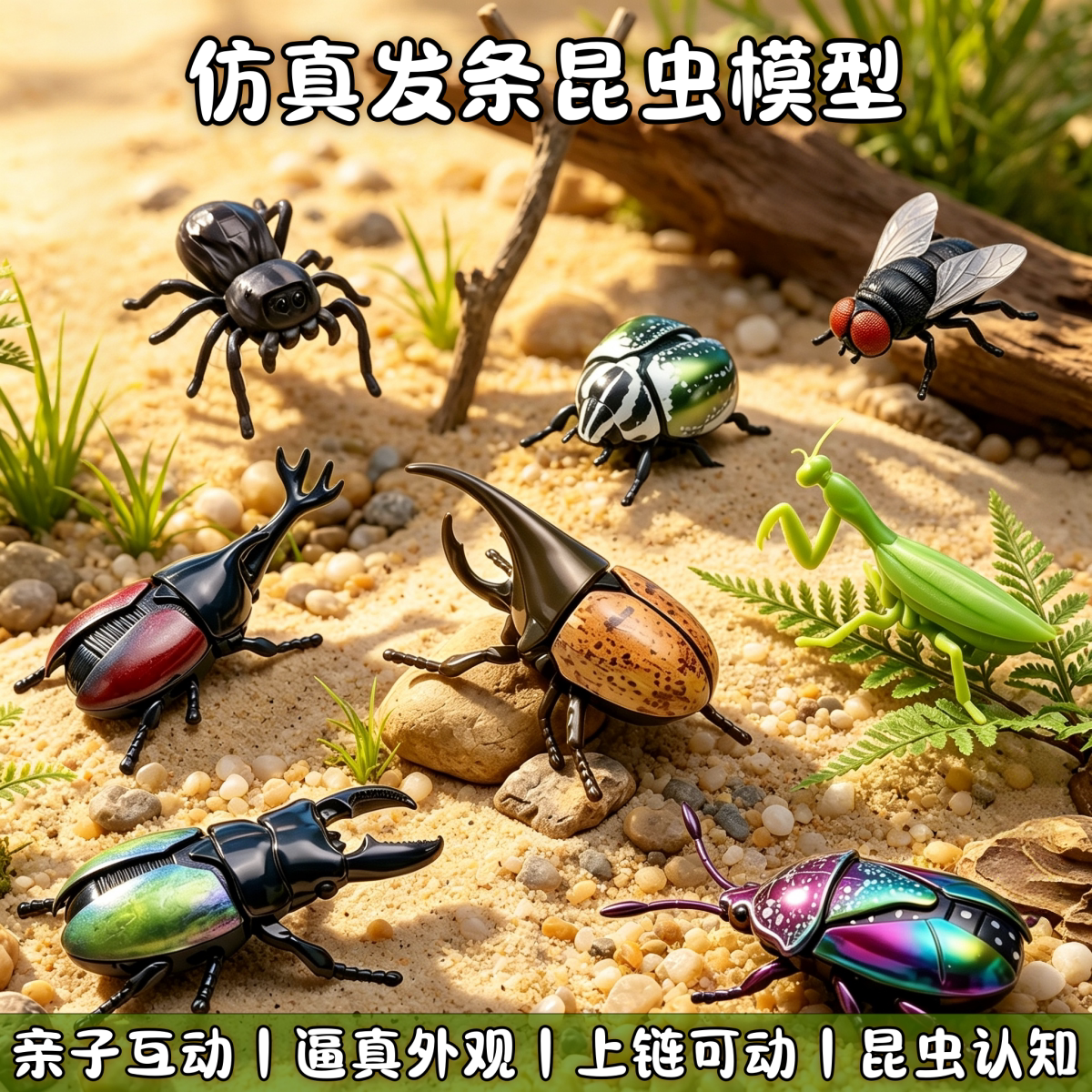 上链可爬仿真甲壳虫蜘蛛玩具