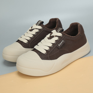 2025冬季新款大码女鞋41到43运动休闲板鞋加绒舒适轻便大号棉鞋