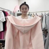 WAKKF2026春季 上衣 粉色拉链卫衣外套重磅慵懒风oversize情侣款