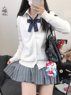 狗皮皮JK制服基础款多色毛衣开衫校供感日系打底针织衫