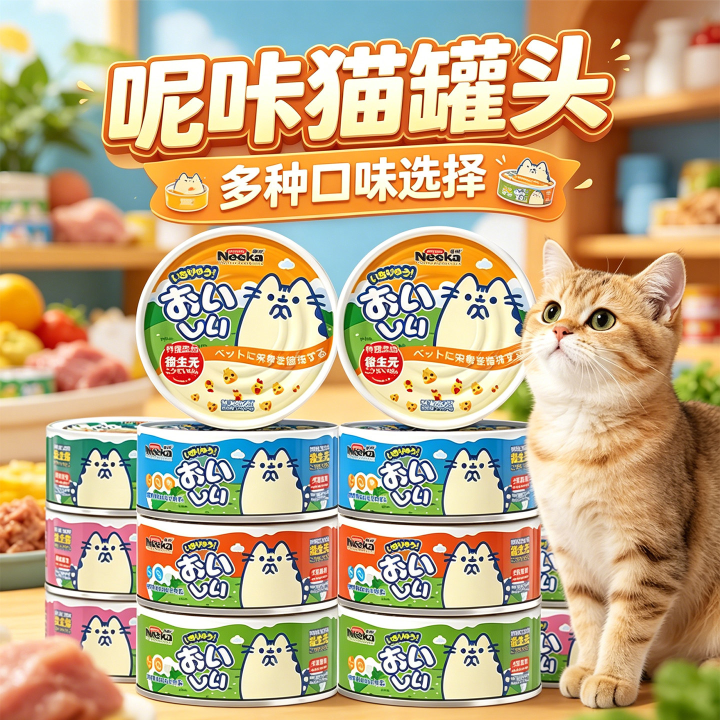 呢咔猫罐头宠物猫咪狗狗肉泥汤罐