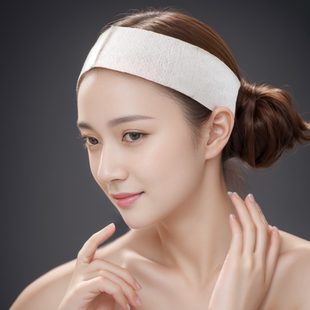 一次性弹性束发带无纺布免洗发箍发套美容院头带包头巾魔术贴爆款