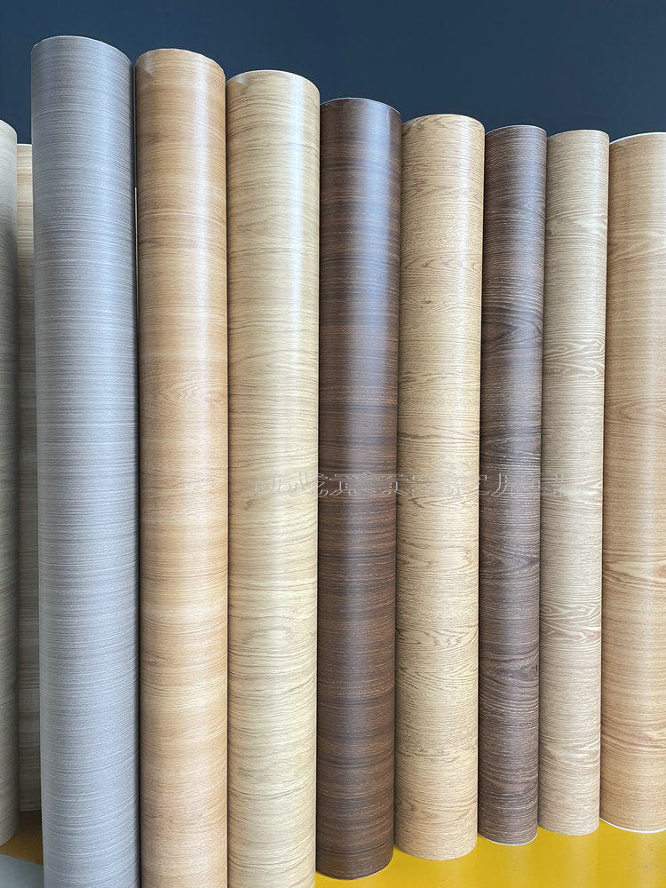 加厚pvc自粘墙纸波音3d木纹纸