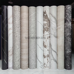 洞石纹仿大理石纹贴纸家具翻新贴纸自粘墙纸广告膜爵士白大理石纹
