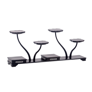 昊林轩 黑梓木高低书卷几 奇石 摆件 新中式茶具底座实木瓷器底托