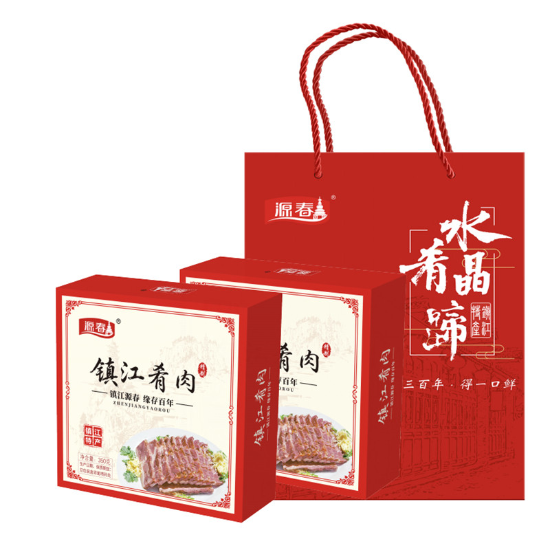 镇江特产源春水晶肴肉肴蹄熟食卤味淆肉冷盘菜350g*2盒配手提袋