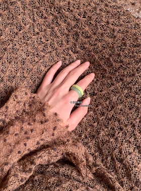 新中式国风天然石素圈戒指