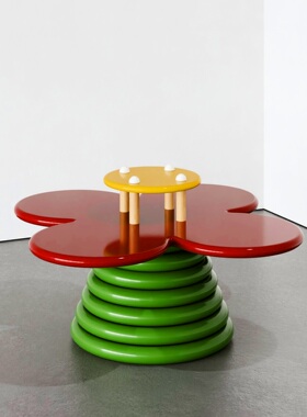 bony_valentin   多巴胺实木四叶草边几客厅沙发边柜角几现代简约