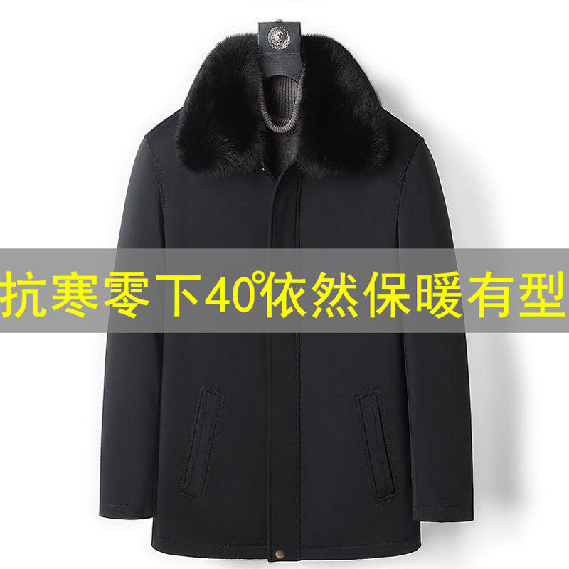 파커밍크안감 풀밍크 레귤러스타일 니콘 남성 중장년 퍼 올인원 코트 아빠스타일 코트