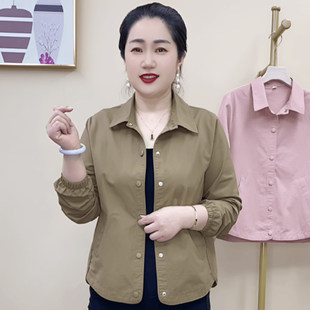 中年妈妈外套女款春气质百搭长袖上衣女短款风衣小个子大码女装