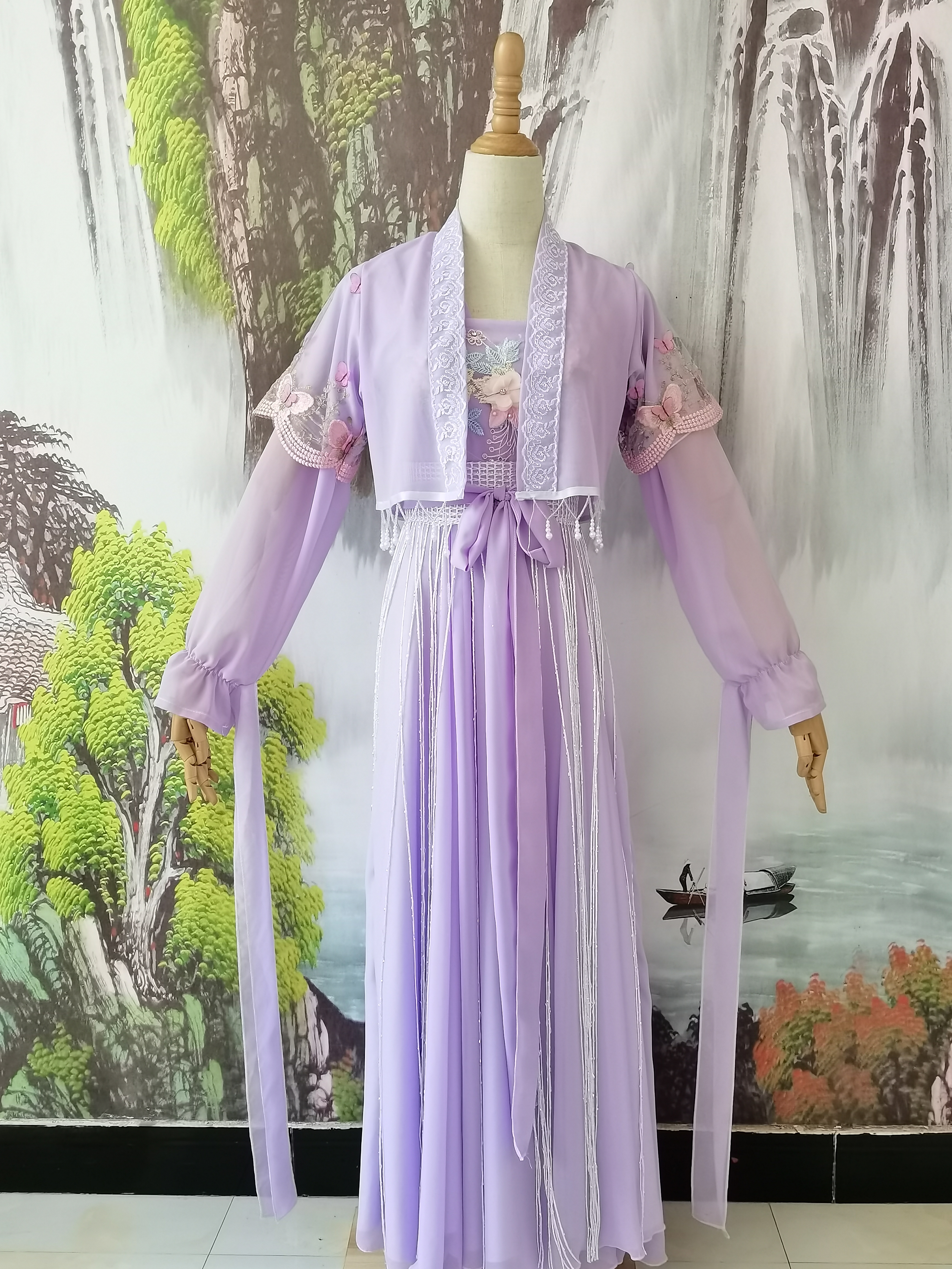 古装女2025新款成人中国风超仙汉服古典舞演出服舞台妆