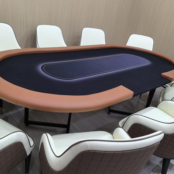 德州扑克筹码桌全套德州套装德扑棋牌室套装扑克桌含椅子牌桌含盖