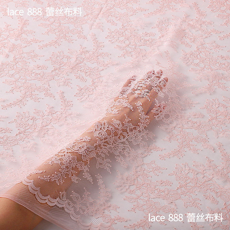 新款 法式薄款蕾丝婚纱礼服裙布料桌布窗帘辅料轻盈质感好不勾丝