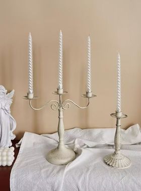 北欧复古欧式烛台摆件家用浪漫烛光晚餐道具家居装饰品客厅餐桌
