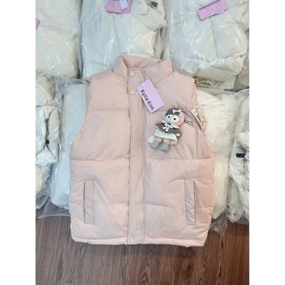 赛琳娜22的店【赠送运费险】Kylie Kim粉色棉服马甲女羽绒棉服冬