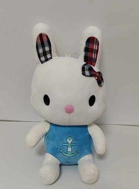 库存尾货毛绒玩具可爱蓝色兔子娃娃儿童安抚高40厘米